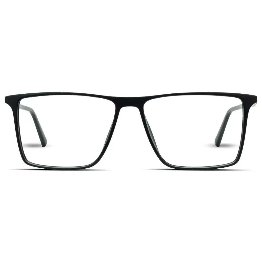 Black Squre Eyeglasses on white background